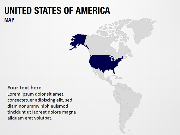 United States of America on World Map