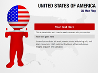 United States of America 3D Man Flag