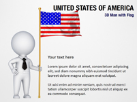 3D Man with United States of America
