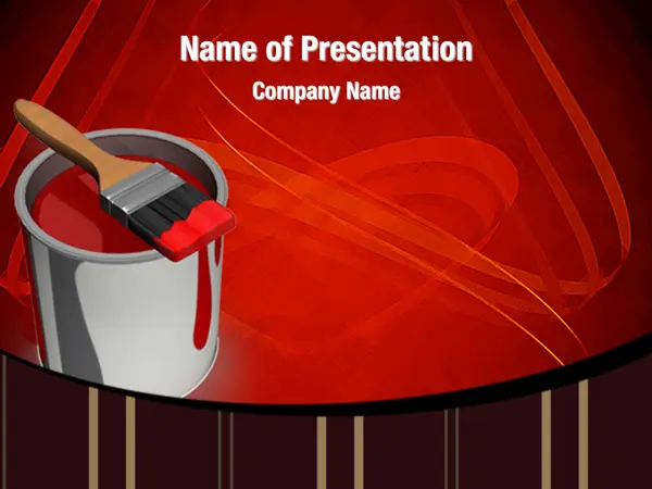 Red Paint PowerPoint Template