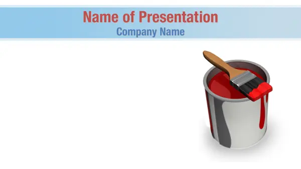 Red Paint Can PowerPoint Template