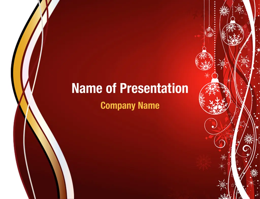 Red Christmas Theme PowerPoint Templates - Red Christmas Theme PowerPoint  Backgrounds, Templates for PowerPoint, Presentation Templates, PowerPoint  Themes