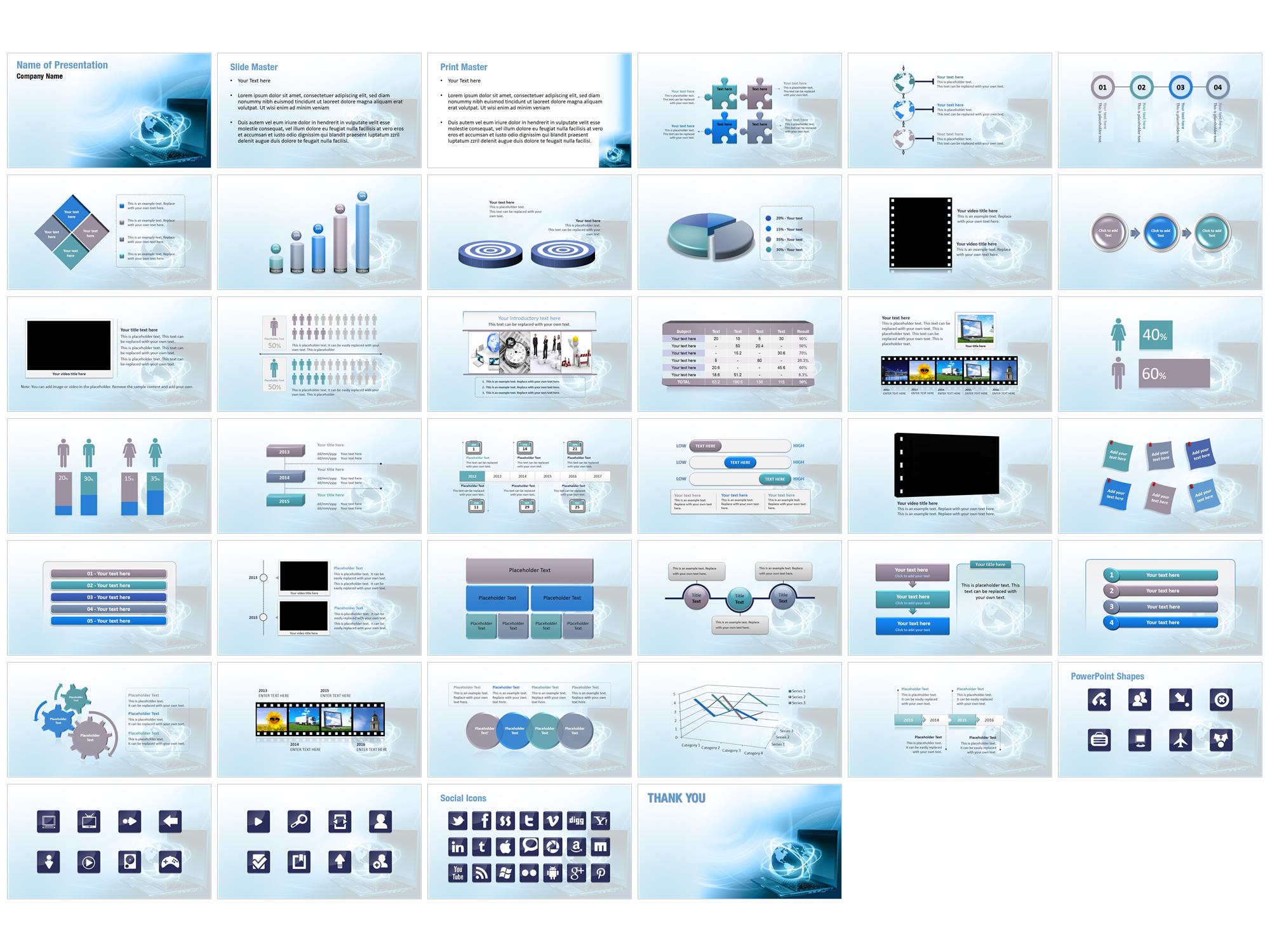 Web Concept PowerPoint Templates - Web Concept PowerPoint Backgrounds ...