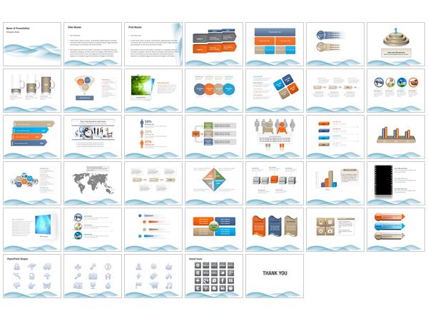 Blue Wave PowerPoint Templates - Blue Wave PowerPoint Backgrounds ...