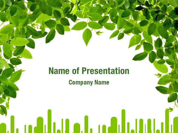Green Leaves PowerPoint Templates - Green Leaves PowerPoint Backgrounds,  Templates for PowerPoint, Presentation Templates, PowerPoint Themes