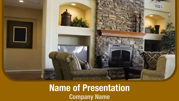 Stone Fireplace PowerPoint Template